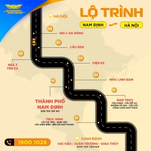 Lộ trình 2: Nam Định - BigC Hà Đông Top Market (Hà Nội)